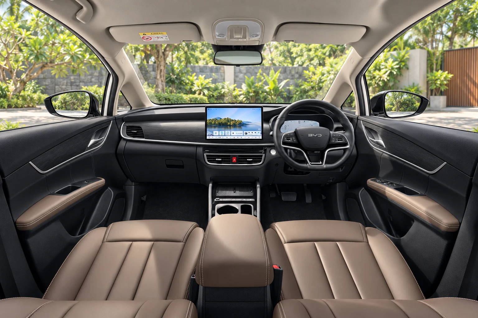 BYD M6 — interior depan
